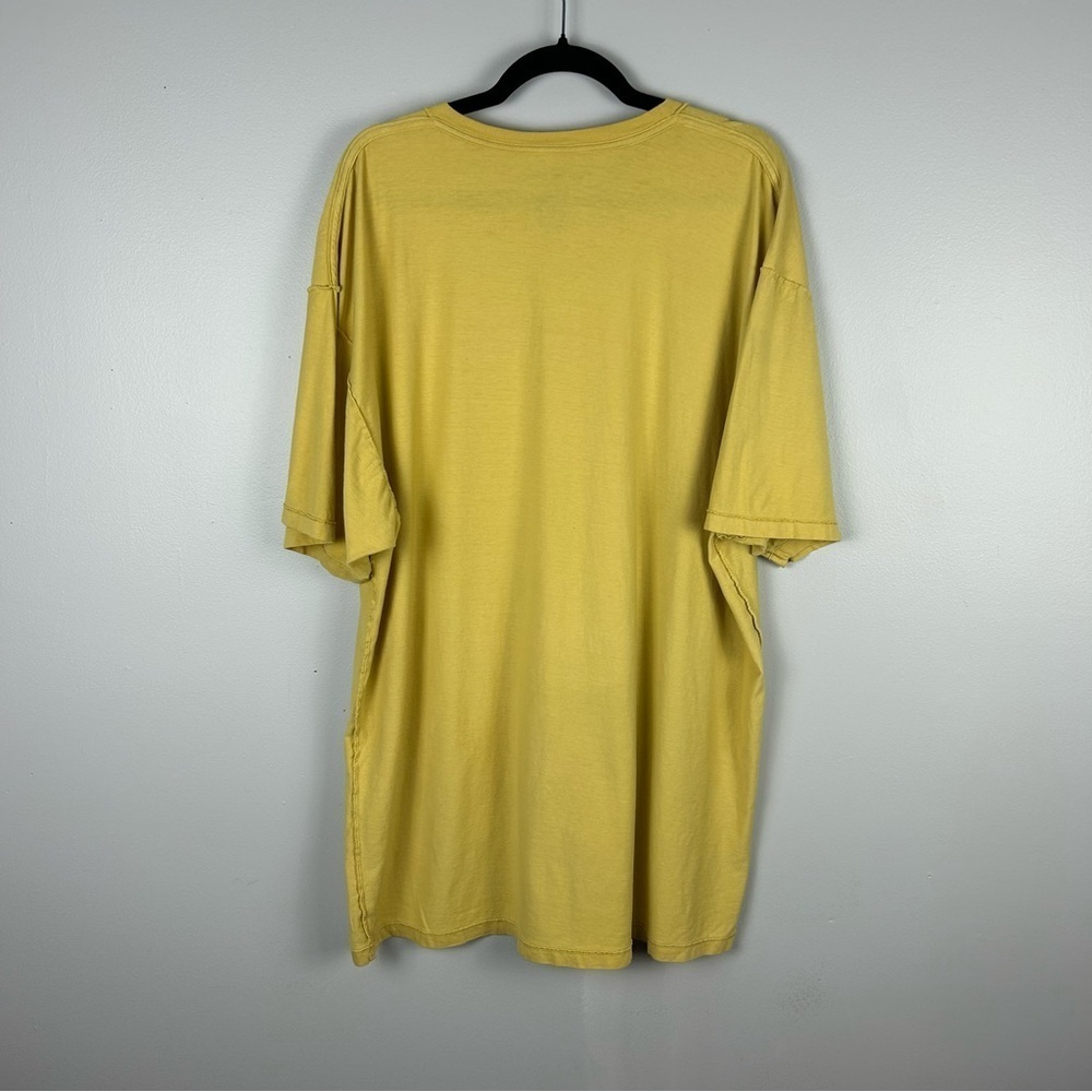 We The Free Yellow 100% Cotton Short Sleeve Expose Seaming Tee Size M/L - Picture 3 of 8